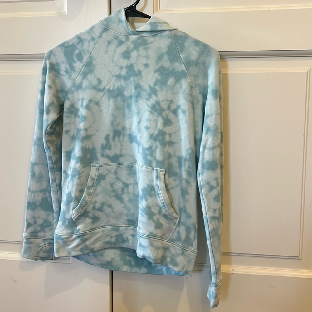 Athleta girl teal tye dye hoodie